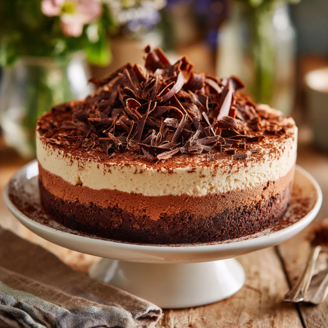 Best triple chocolate mousse cake featured photo