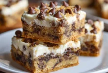 Chocolate Chip Cookie Bars with Cookie Dough Frosting