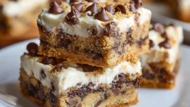 Chocolate Chip Cookie Bars with Cookie Dough Frosting