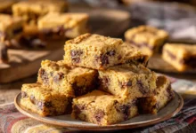 Chocolate chip cookie bars with yellow cake mix