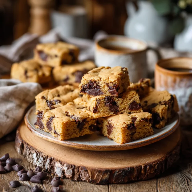 Baking pan filled with chocolate chip cookie bar dough