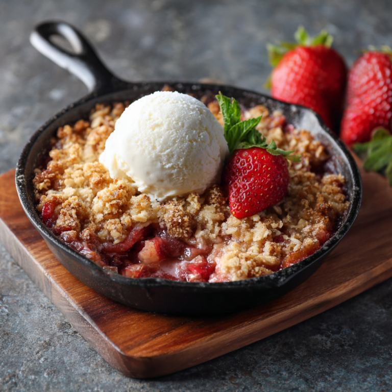 Best Strawberry Rhubarb Crisp Recipe (Sweet, Tart, and Comforting from My Kitchen)