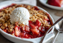 Easy Strawberry Rhubarb Crisp – The Cozy Dessert I Bake When My Kitchen Needs a Little Love