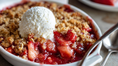 Easy Strawberry Rhubarb Crisp – The Cozy Dessert I Bake When My Kitchen Needs a Little Love