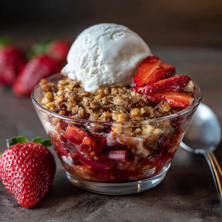 Fresh Strawberry Rhubarb Crisp Dessert– A Sweet and Tangy Memory from My Kitchen