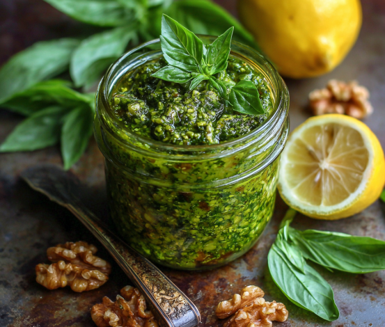 Basil and Walnut Pesto