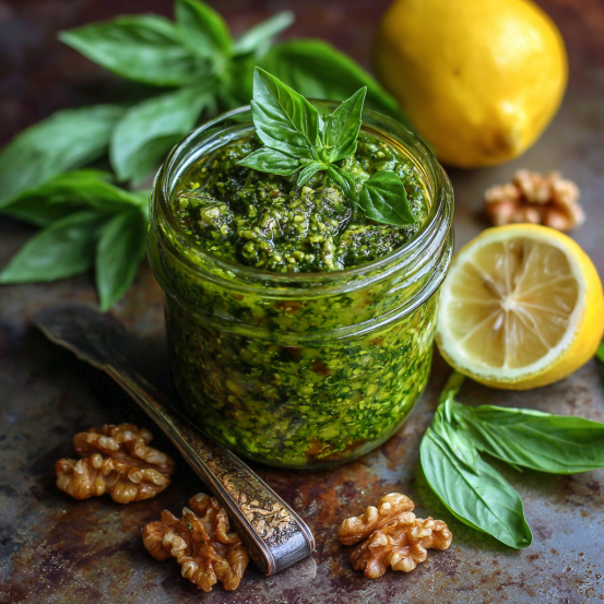Basil and Walnut Pesto