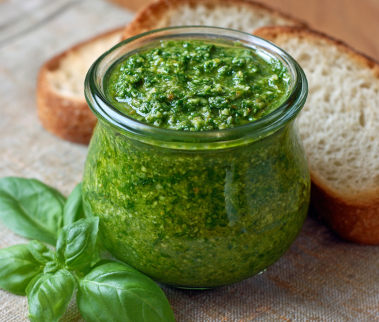 Low-Fat Basil Pesto
