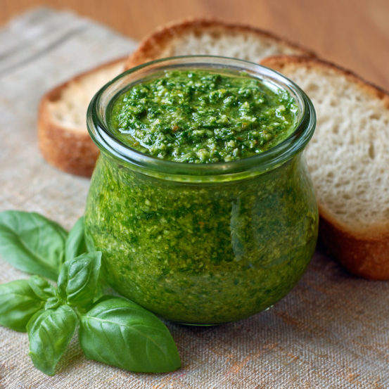 Low-Fat Basil Pesto