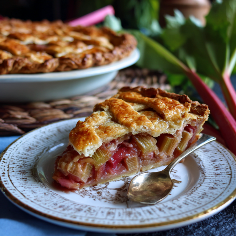 Sweet and Tart Rhubarb Pie