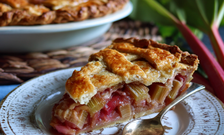 Sweet and Tart Rhubarb Pie