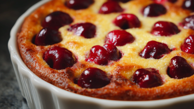 Traditional French Cherry Clafoutis