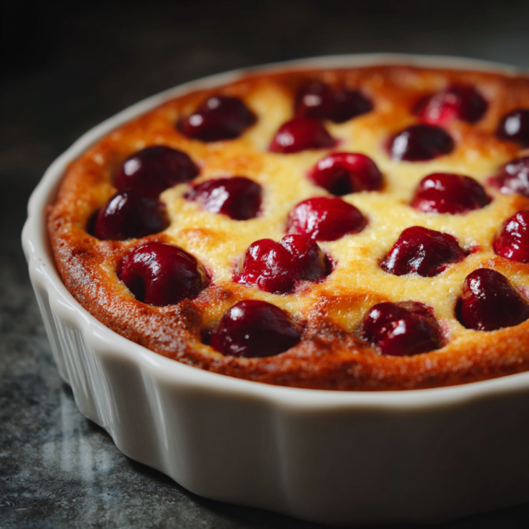 Traditional French Cherry Clafoutis