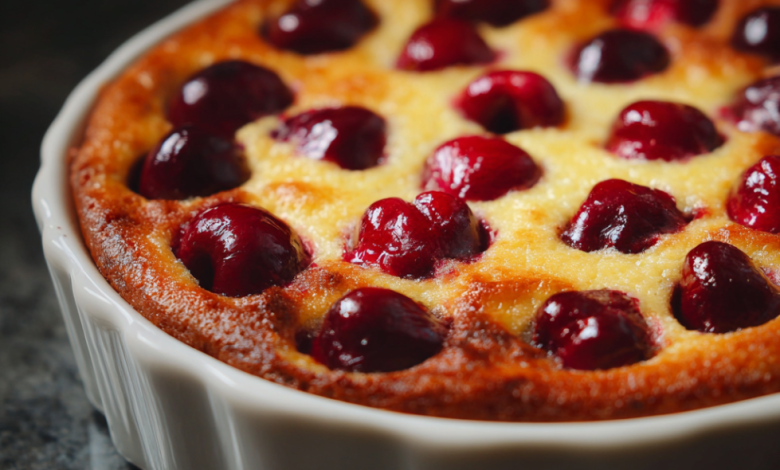 Traditional French Cherry Clafoutis