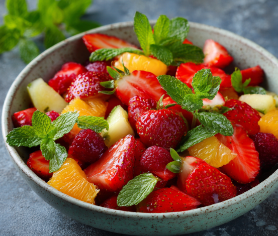 Fresh Fruit Salad with Mint
