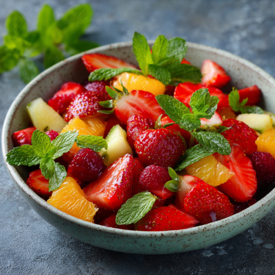 Fresh Fruit Salad with Mint