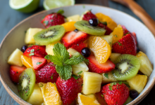 Fruit Salad with Honey Lime Dressing