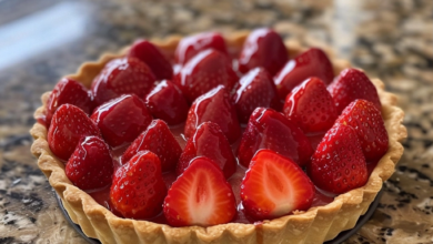 Strawberry Tart Recipe with Flaky Pastry