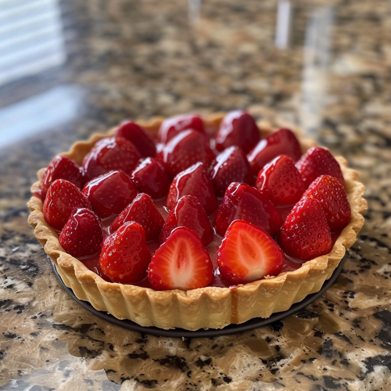 Strawberry Tart Recipe with Flaky Pastry