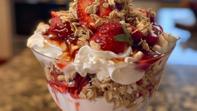 Strawberry Parfait with Yogurt Base