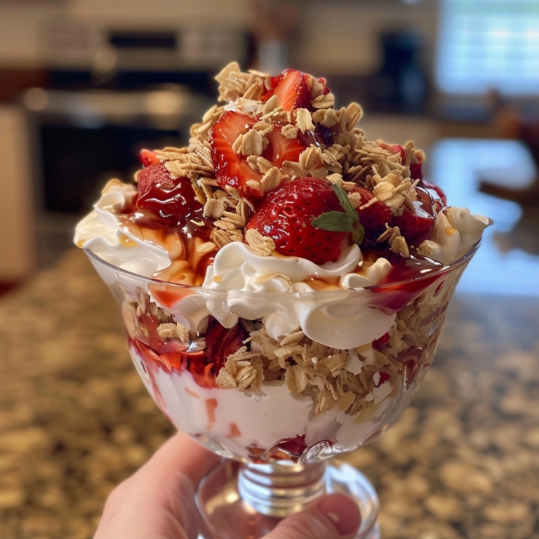 Strawberry Parfait with Yogurt Base