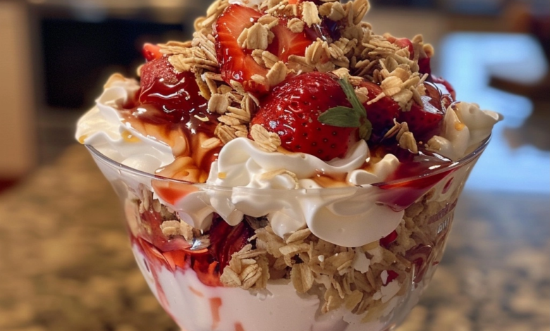 Strawberry Parfait with Yogurt Base