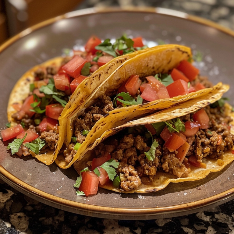 Crispy Baked Ground Beef Tacos with Crispy Tortillas