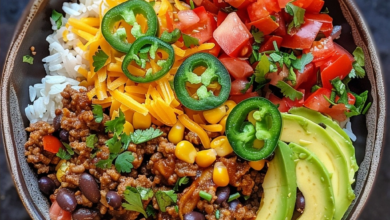 Ground Beef Taco Rice Bowl Recipe: A Flavorful One-Pan Dinner