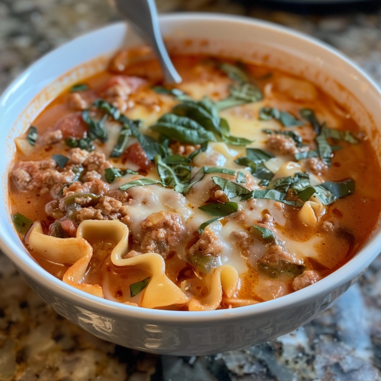 Easy Creamy Lasagna Soup Recipe