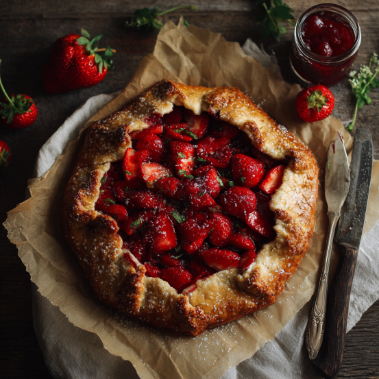 Rustic Strawberry Galette
