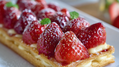 Strawberry Puff Pastry Tart