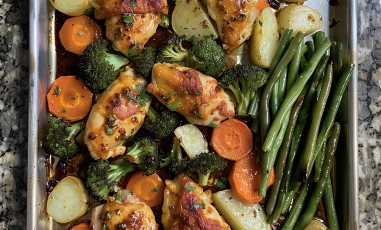 Sheet Pan Garlic Butter Chicken and Veggies