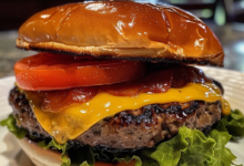 Homemade Hamburgers Juicy and Delicious