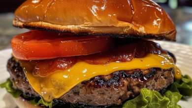 Homemade Hamburgers Juicy and Delicious