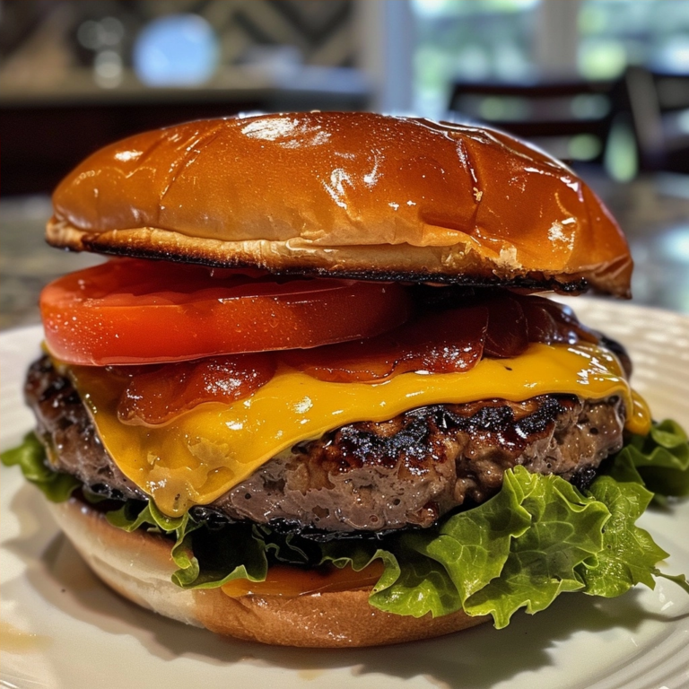 Homemade Hamburgers Juicy and Delicious