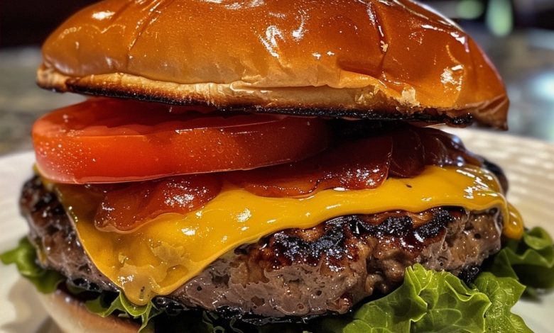 Homemade Hamburgers Juicy and Delicious