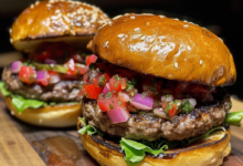Classic Beef Burgers with Homemade Relich