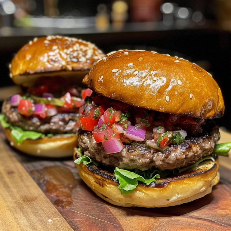 Classic Beef Burgers with Homemade Relich